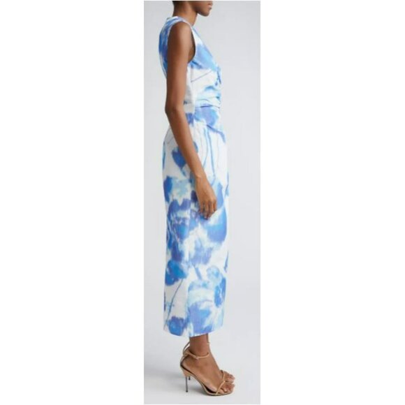 Lela Rose $1890 Julia Floral Sleeveless Maxi Dress NWT Size XL 14 - Picture 3 of 11